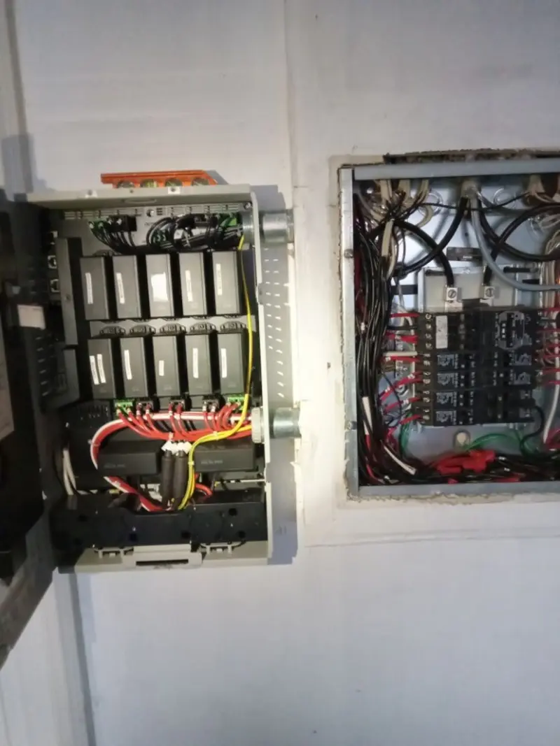 Electrical panel upgrade completed for Security Camera Wiring in Brownstown